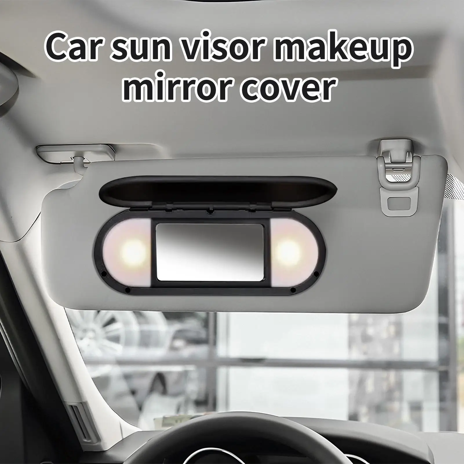 

Visor Vanity Mirror Cover Interior Cosmetic Mirror Replacement Accessories For Vehicle Truck Left Right Side Daily Commuting