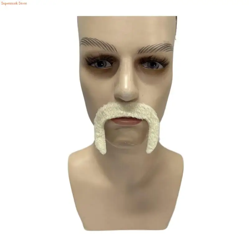 Q5we Fake Mustaches Adhesive Novelties Fake Mustache, Fake Beard Mustache Cosplay