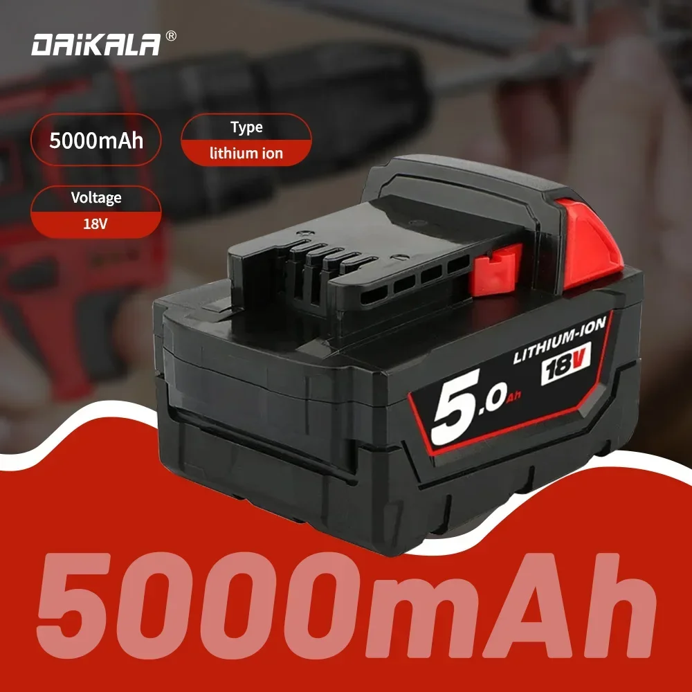 

18V For Milwaukee M18 Battery M18B6 XC 9.0 Ah Li-Ion 48-11-1860 48-11-1852 Or Charger 48-11-1850 48-11-1840 Cordless Power Tools