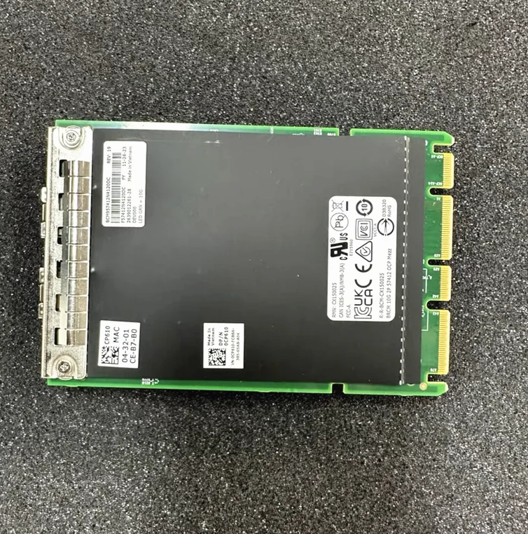 

Оригинальная двухпортовая карта для DELL R650 R750 R7525 OCP3.0 10G BCM57412 0CP610 CP610 6JKXY CN-06JKXY 100% тестирование