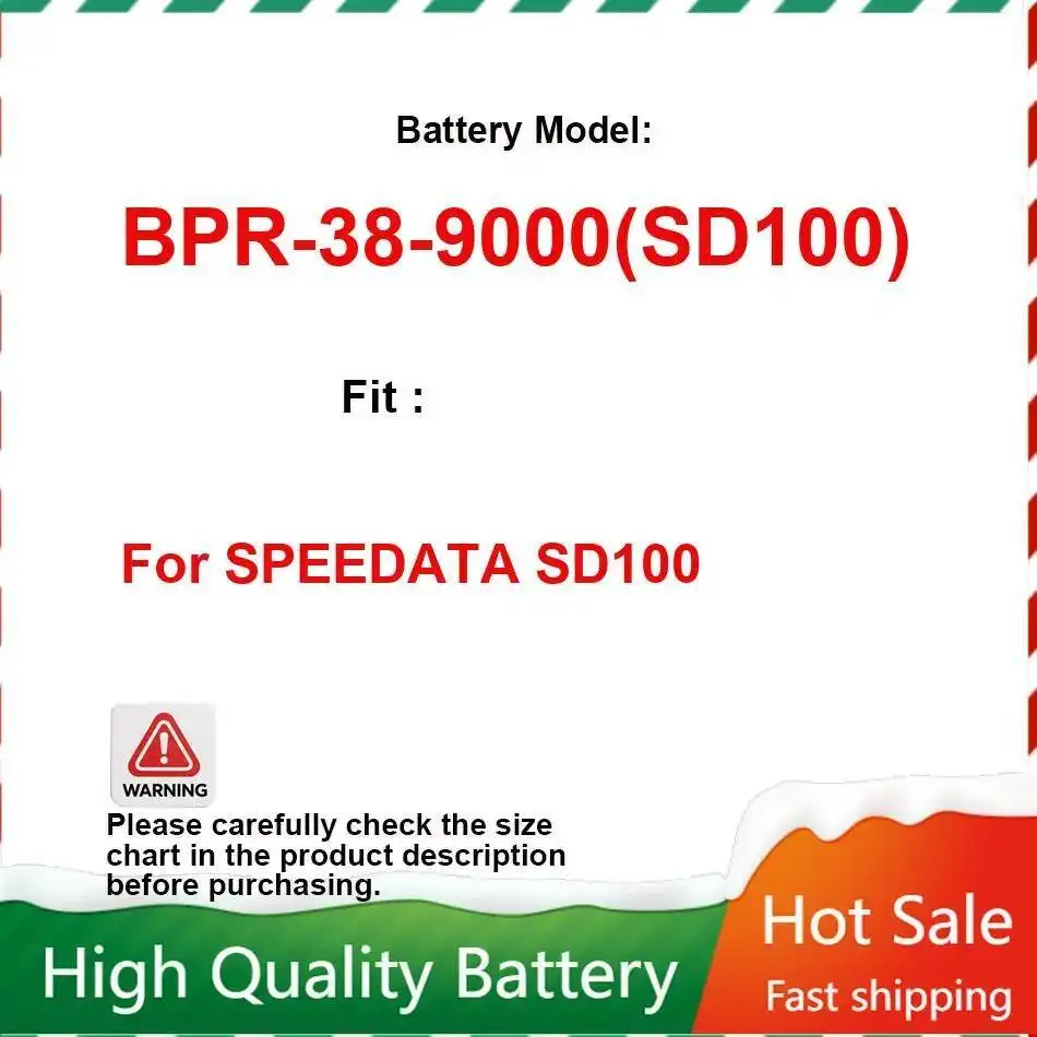 

Environmentally Friendly Data Acquisition Device Battery 9000Mah Bpr-38-9000 SD100 For Speedata