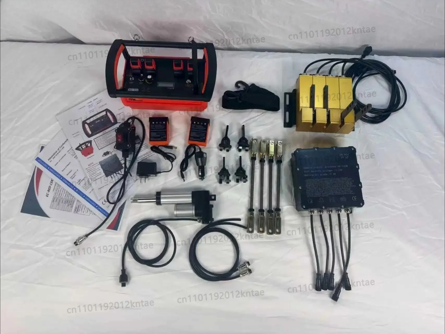 Wireless Radio Crane Remote Control Hydraulic Control Kit with 4 Joysticks, DC 12V/24V, 16kg