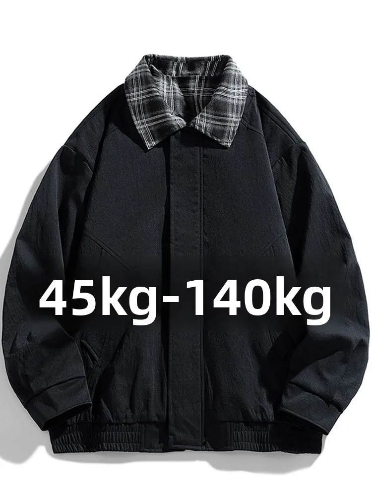 

Модная американская мужская куртка-жакет, верхняя одежда на весну-осень, универсальная, с отложным воротником, больших размеров, модный мужской топ