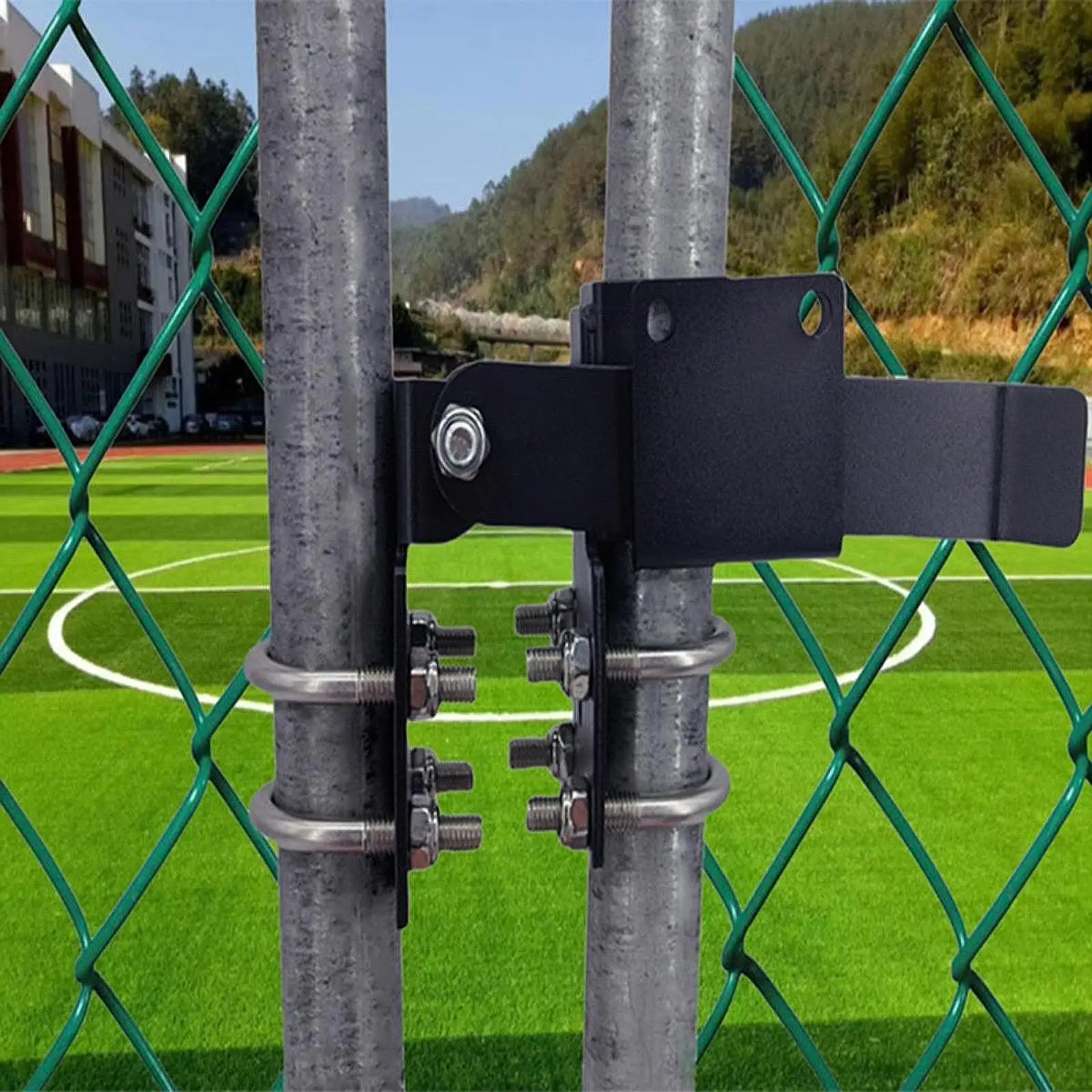 

Chain Link Fence Lock Double Gate Latch Professional Repair Parts Hardware without The Need of A Drop Rod Residential Latch