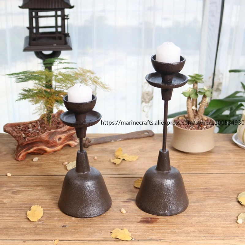 

Handmade Retro Cast Iron Old Candle Holder Oil Lamp Old Thing Chinese Zen Tea Ceremony Lamp Home Decoration Ornament Holder