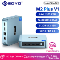 SOYO M2 Plus V1 Mini PC with Intel 12th Gen N100 CPU Windows 11 Pro 16GB DDR4 512GB SSD Support WiFi5 Mini Desktop Computer Host