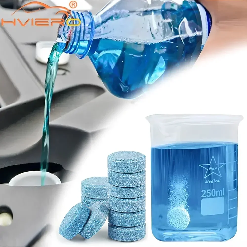 20/40/60Pcs Car Vehicle Windshield Solid Soap Piece Window Glass Washing Cleaning Paint Protective Foil Effervescent Tablet Wash