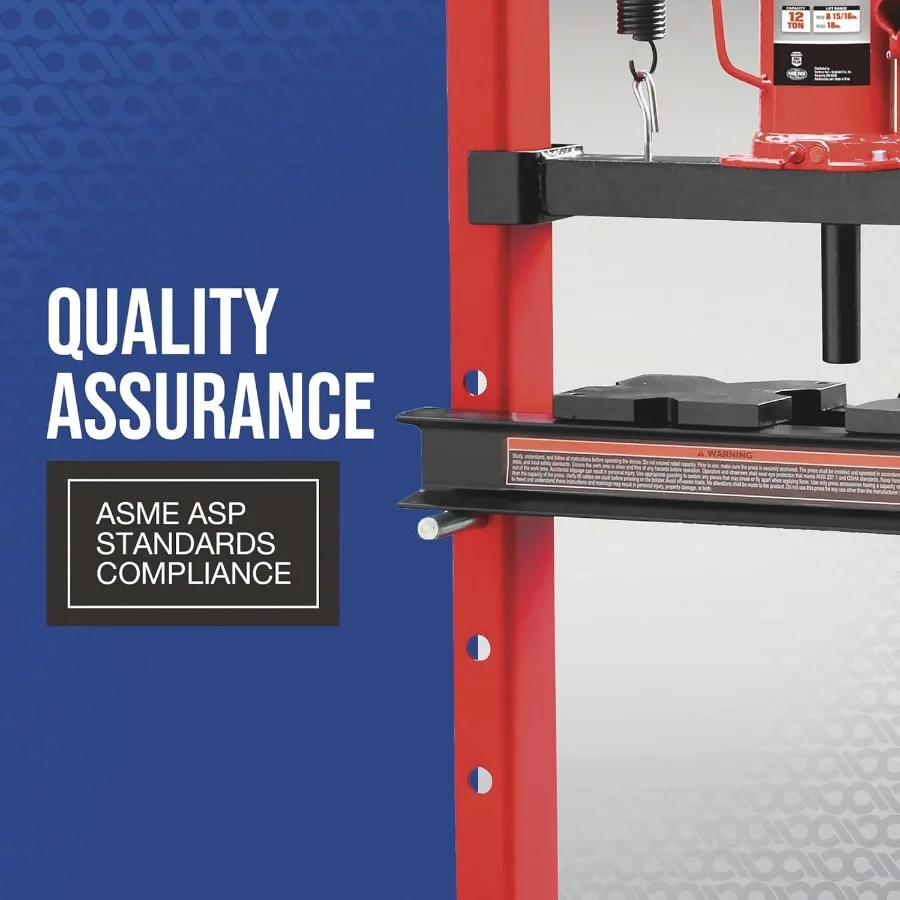 12톤 유압식 샵 프레스 자동차 수리용 강철 프레임 블랙 고압 성능 내구성 및 신뢰성