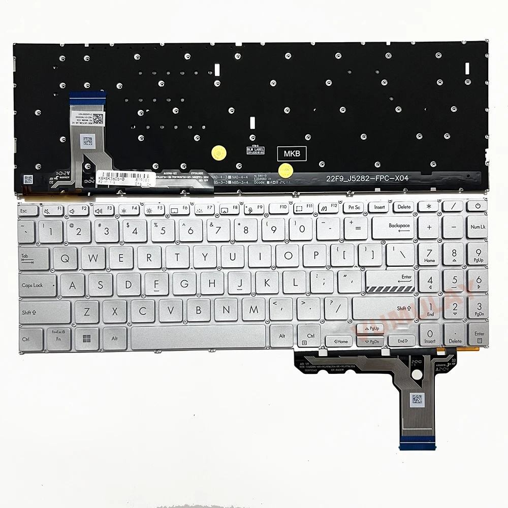 Imagem -05 - Teclado Retroiluminado para Asus Vivobook Eua e Rússia E1504 E1504g E1504ga E1504f E1504fa X1504 X1504za X1504va X1504v X1504z F1504 F1504f E1504fa E1504fa E1504fa E1504fa