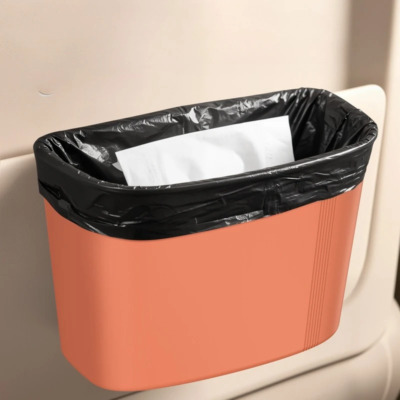 Multifunctional Car Hanging Trash Can Door Mount Umbrella Storage Bucket Front Seat Vehicle Interior Organizer Bin view 3
