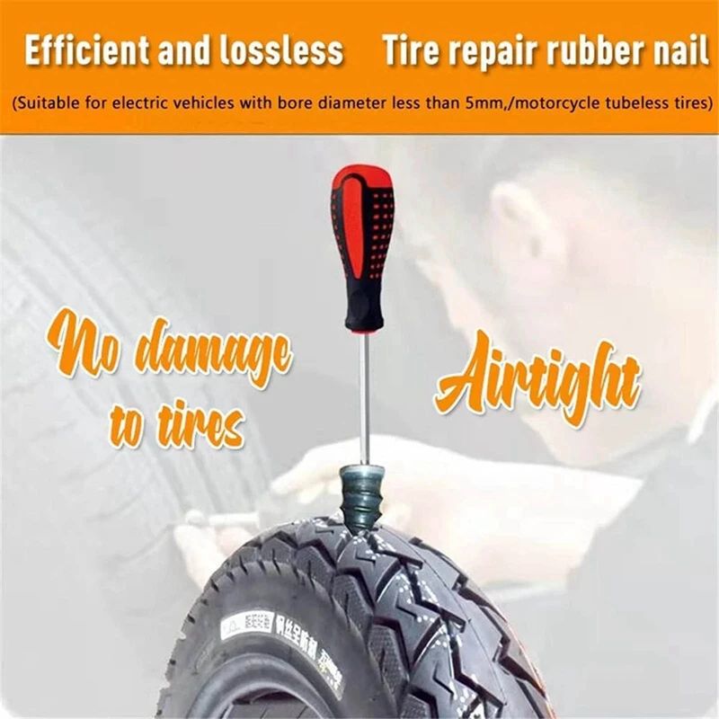 10Pcs Vacuum Tyre Repair Nail Tire Puncture Screws Motorcycle Fitting Set Tubeless Wheel Repairs Punctures Kit Patches for Car