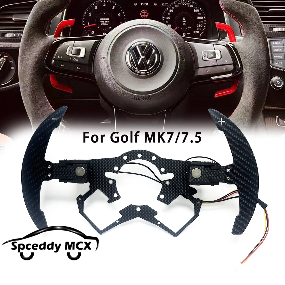 Sport Steering Wheel Magnetic Shift Paddle With Button Seat Bracket Keep Boss Adapter Base Holder For Volkswagen Golf MK7 7R 7.5