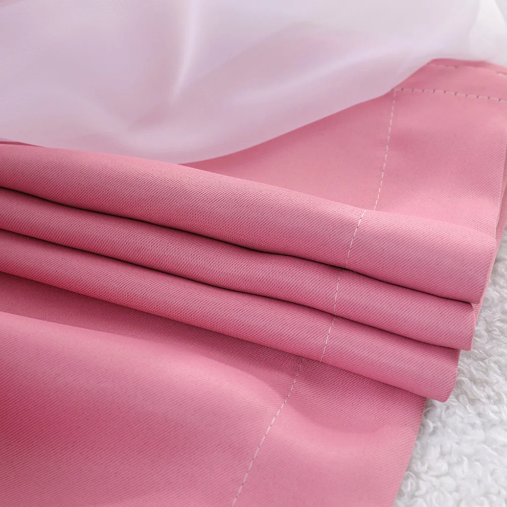 1 Uds. Cortina opaca elegante con bloqueo de luz solar para sala de estar dormitorio decoración moderna del hogar rosa 200x100cm