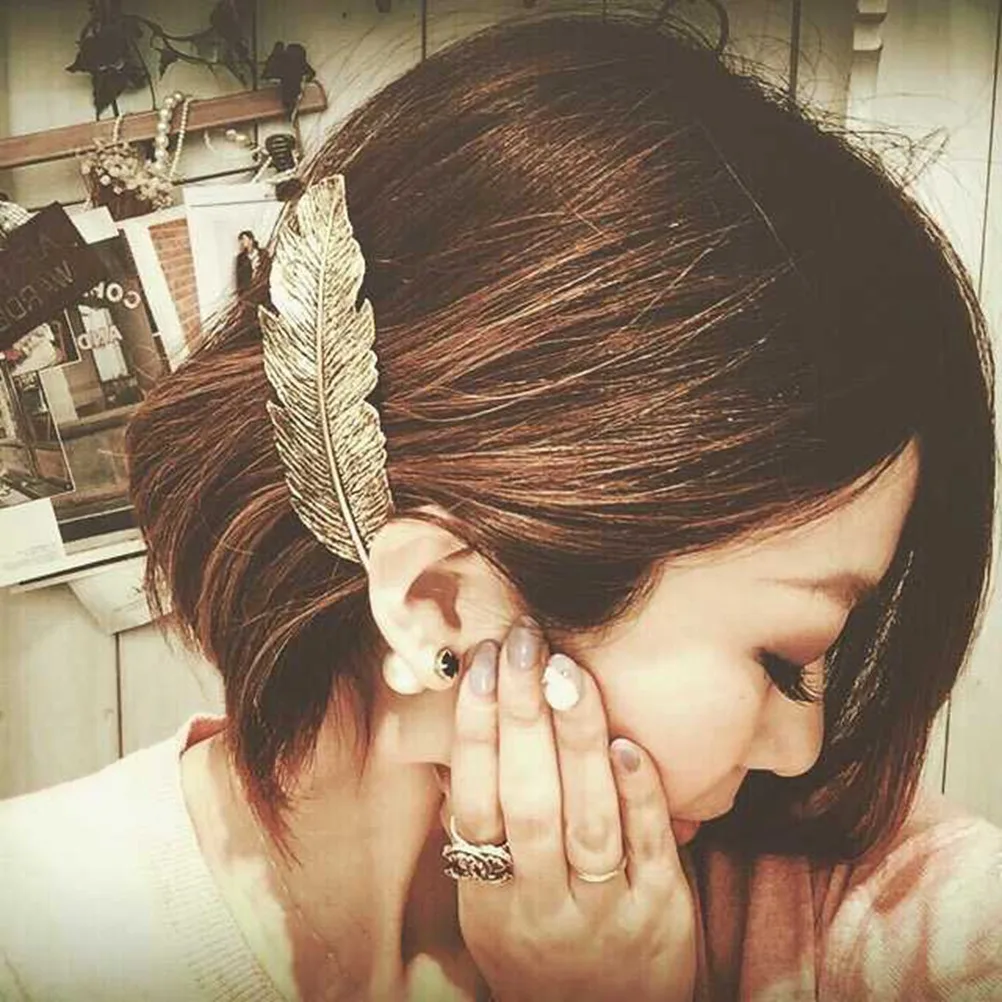 

Willow Hair Clip Bridal Accessories Leaf Hairpins Headwear Claw Barrettes Wedding Bride