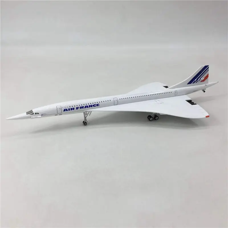 T84C-2X 1/200 Concorde Aeronave de passageiros supersônicos Air France Airways Modelo para coleção de exibição estática