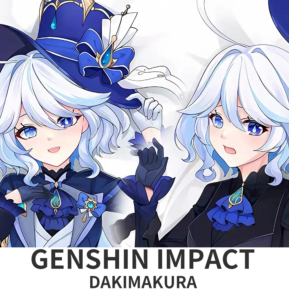 Dakimakura Hugging Body Pillow Case Anime Genshin Impact Furina de Fontaine Pillow Cushion Cover