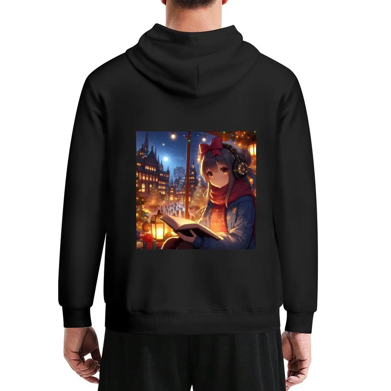 Cozy Christmas Anime Girl Art Hoodie mens designer clothes anime clothing men's clothes autumn new products oversized hoodie