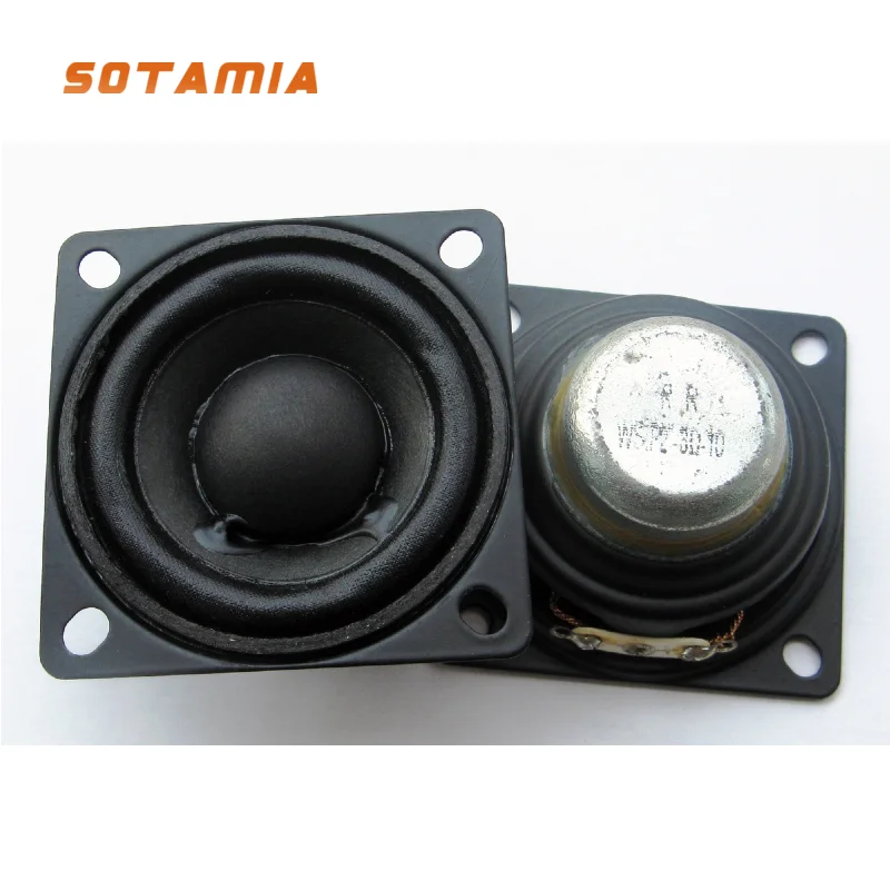 SOTAMIA 2 Buah Pengeras Suara Mini Jangkauan Penuh HIFI 2 Inci 8 Ohm 10W Speaker Mid Treble Magnetik Internal Ganda Speaker Bluetooth DIY