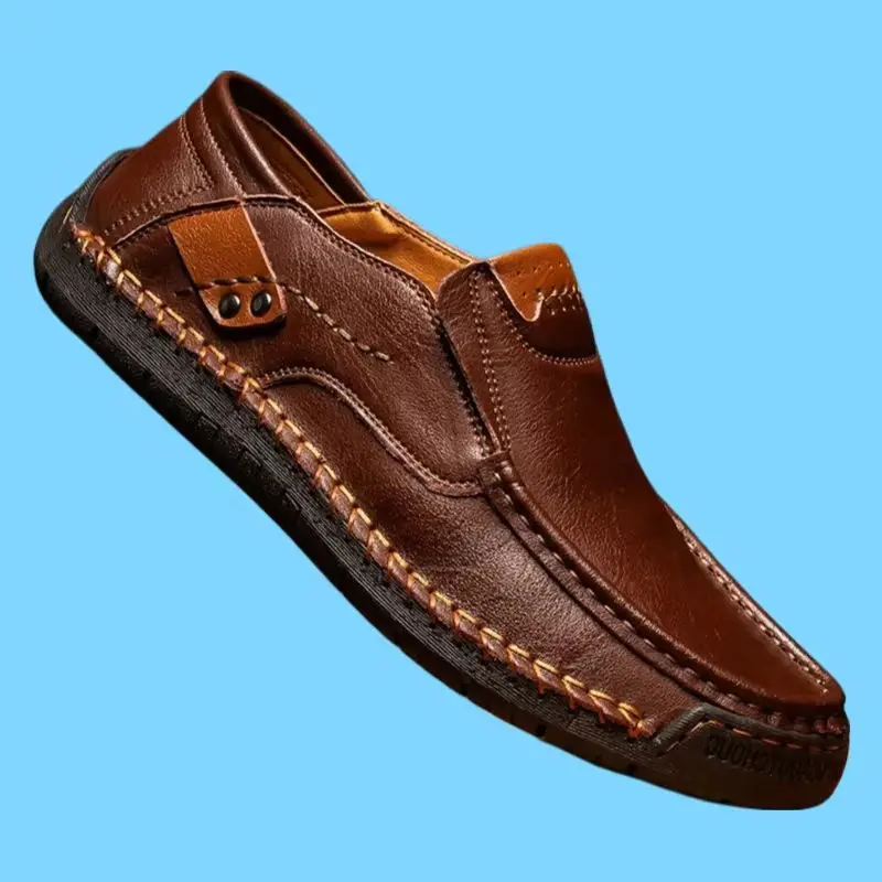 

Men Loafers Slip On Leather Shoes Men Flats Hot Sale Outdoor Walking Shoes New Handmade Leather Men Shoes Casual Comfortable