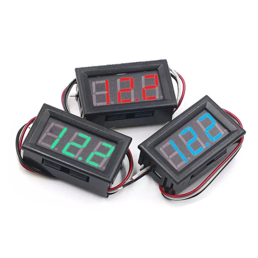 0.56 "Led Digitale Voltmeter Spanningsmeter Volt Instrument Tool 0.56 Inch 3 Draden Rood Groen Blauw Display Module DC0-100V