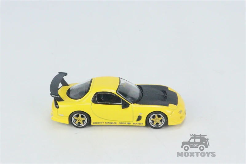 Tarmacworks 1:64頂点mazda RX-7 fd3sイエローメタリックダイキャストモデルカー