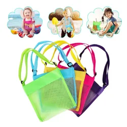 Sand Away Portable Mesh Bag, Sacos de armazenamento de brinquedos para crianças, Natação Grande Praia Eco Bag, Mulheres Cosmetic Makeup Bag