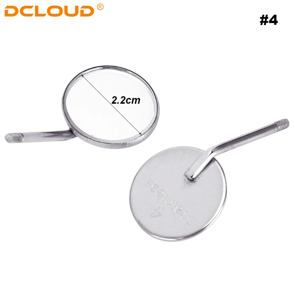 5 / 10 Pcs Dental Boca Espelho Cabeça Refletor de Aço Inoxidável Odontoscópio Espelho Dentista Equipamento Oral Dentes Exame Espelho de Cuidados # 4