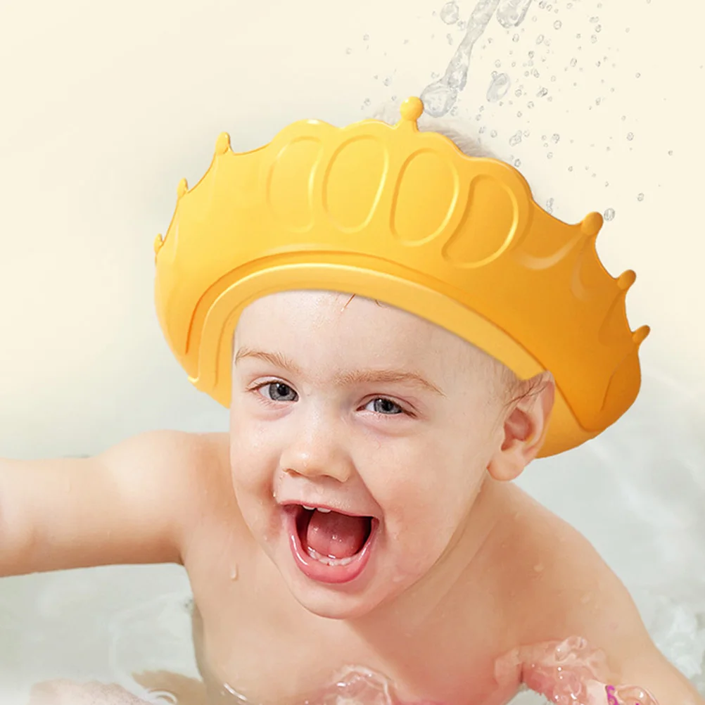 

2PCS Baby Shower Cap Shield Toddler Bath Hat Adjustable Waterproof Soft PP Reusable Kids Haircut Visor Hat Bath Supplies Shampoo