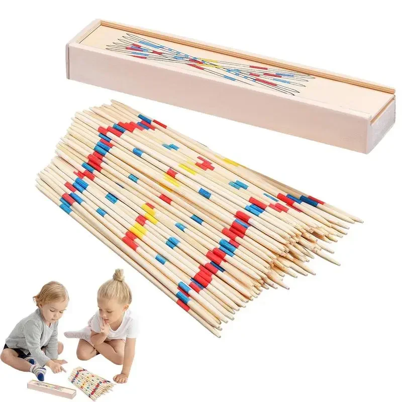 New Traditional Family Games Wooden Pickup Sticks Table Top Board Game Wooden Learning Toy for Kids Children Gift Party Favor