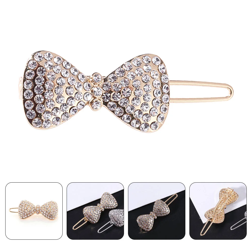 2 Pcs Baby Hair Ties Bow Hairpin Clips for Barrettes Women Holder Girls Bows Alloy Accessories