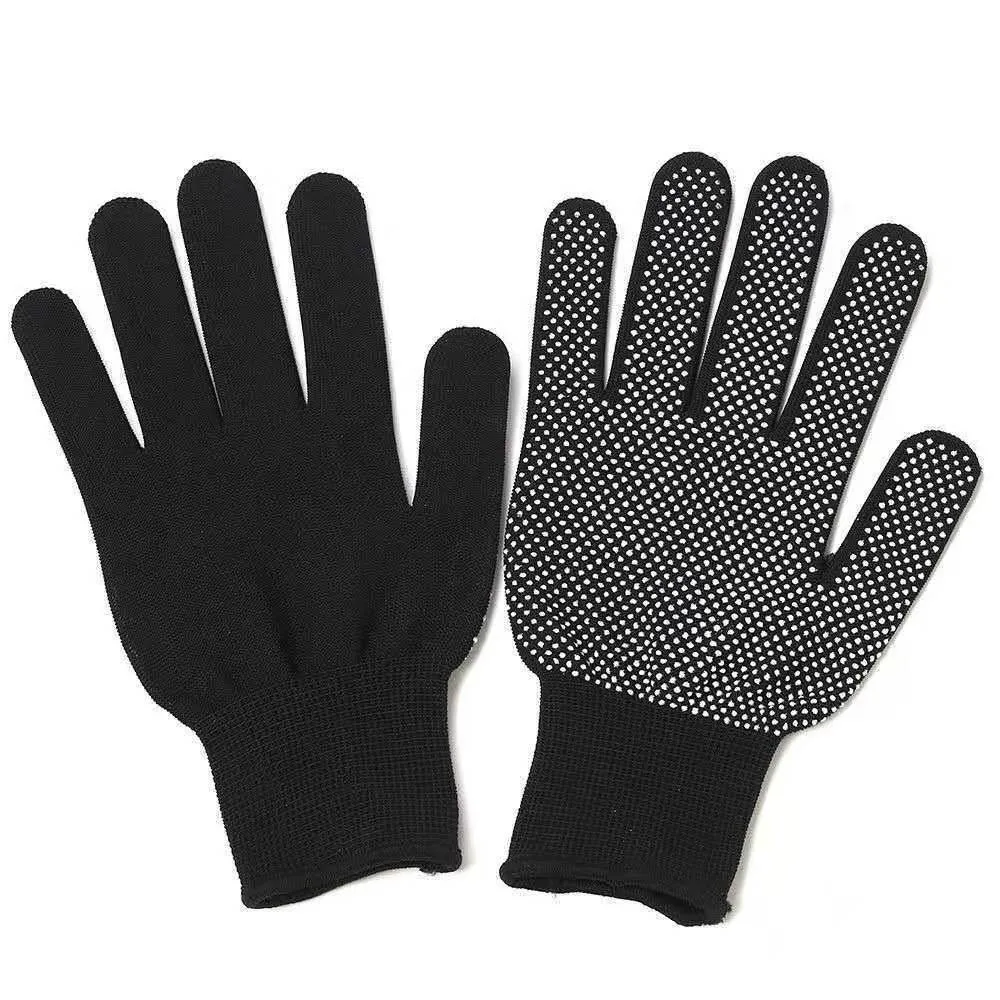 12pairs Anti Slip Protective Gloves Heat Resistant Full Finger PVC Dotted Gloves Heavy Duty Mittens Safety Work Gloves Garden