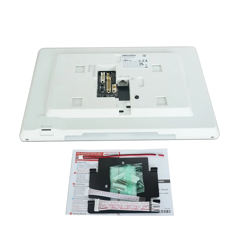 HIKVISION الإصدار الدولي 10 بوصة DS-KH9510-WTE1(B) شاشة داخلية، 802.3af POE، تطبيق Hik-connect، WiFi، اتصال داخلي عبر الفيديو