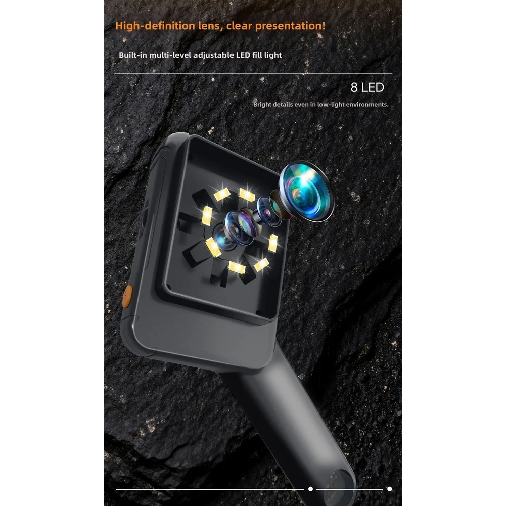 HM028B 2.8 inch IPS Digital Microscope with Sliding Focus Adjustment 8 LED Lights for Coin Stamp Document Analysis