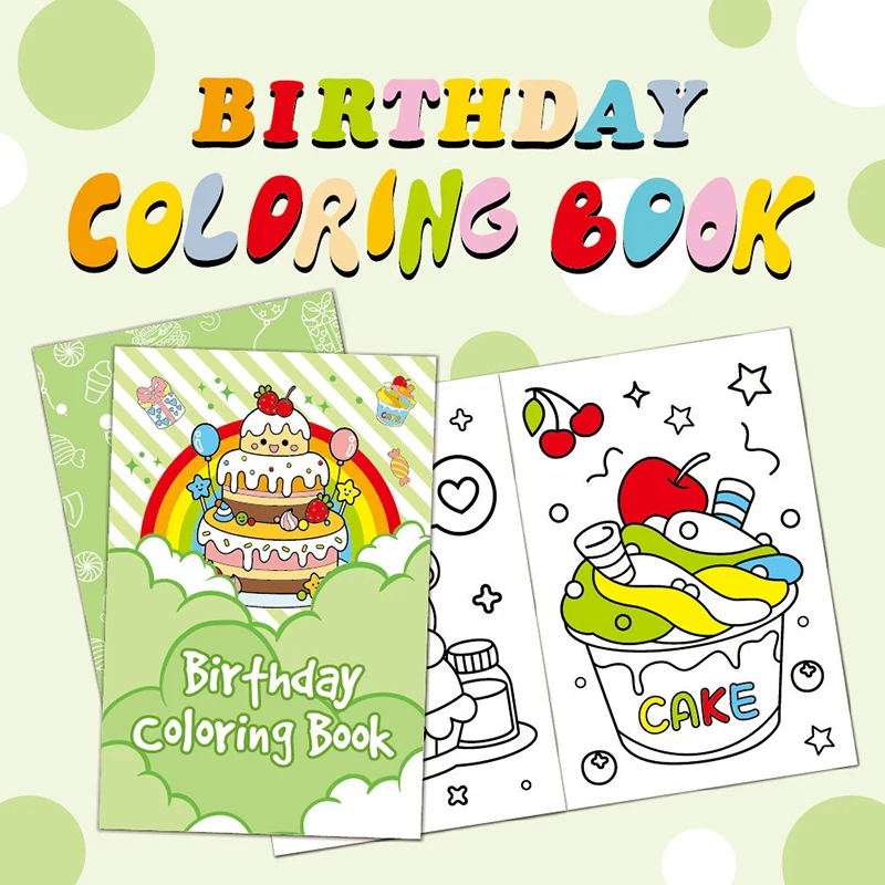 

Children's Starter Coloring Book Birthday Party Cartoon Coloring Doodle Drawing