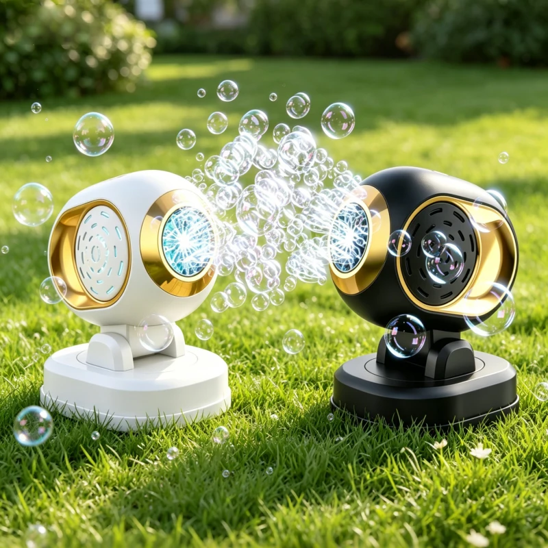 

Stage Bubble Machine Electric Rotation Soap Bubble Blower Toy with Light Kid Outdoor Beach Game Party Wedding Birthday Gifts