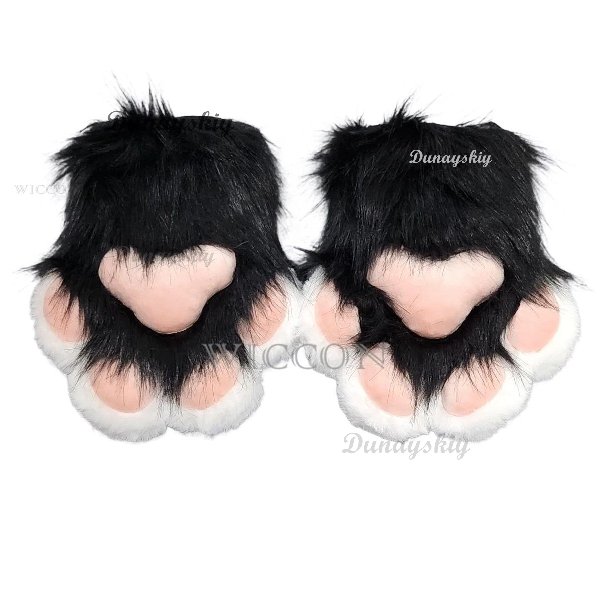 Kawaii Plush Cosplay Costume Furry Color Animal Paw Gloves Cat Girl Gloves Cat Paw Cute Plush Fursuit Finished Product In Stock