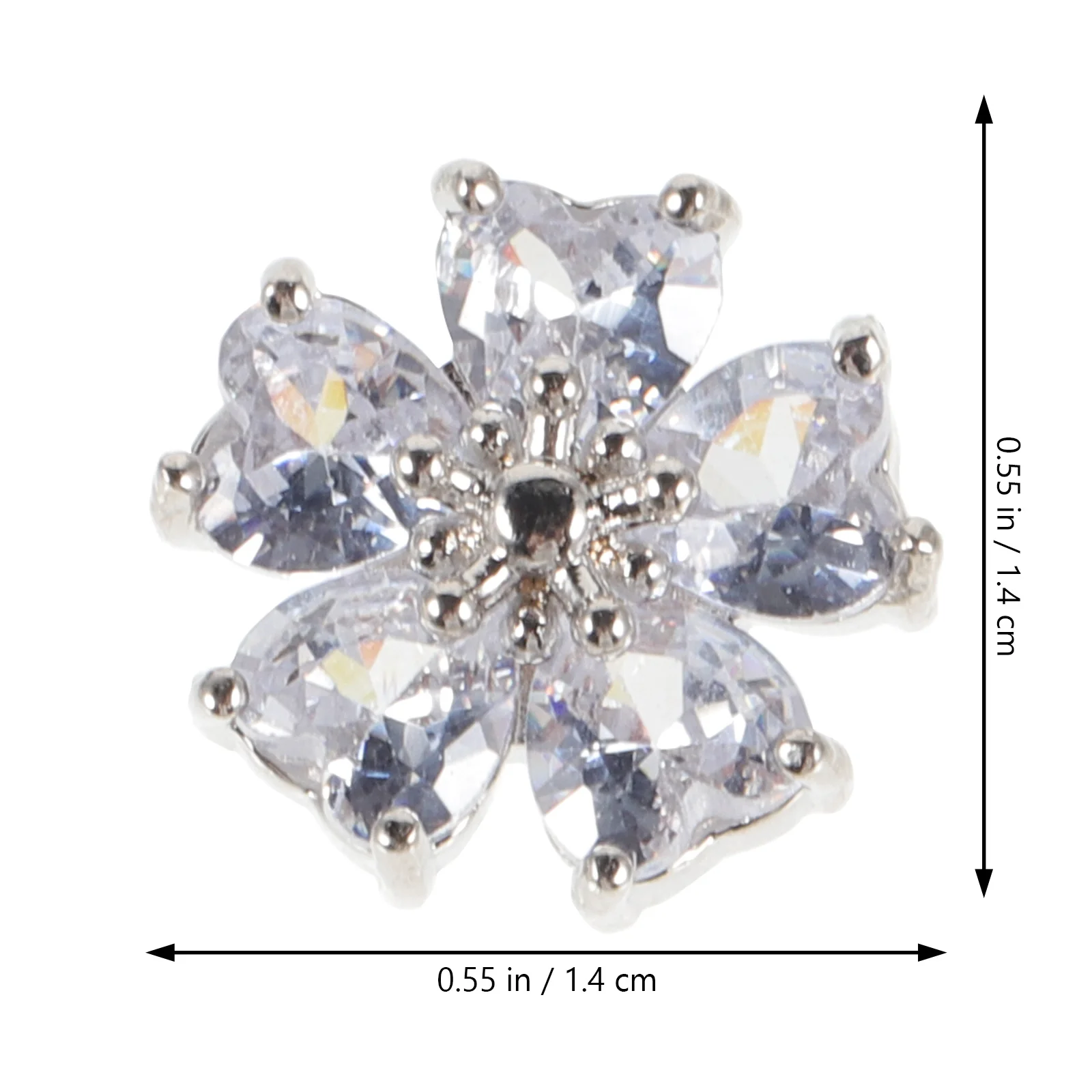 

2Pcs Metal Button Sewing Rhinestone Flower Embellishments for Sweaters Coats Crafting Sewing Supplies Crystal Charm Shiny Button