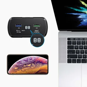 최고의 맞춤형 스마트 고속 충전 USB-C 100W 소형 노트북 충전기 보조베터리, 26800mAh