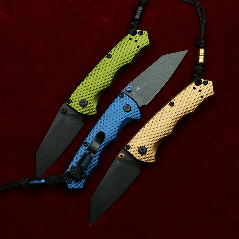 LEMIFSHE-herramienta EDC de bolsillo M4, cuchillo plegable al aire libre, 290BK-2 290, rodamiento de bolas AXISL, mango de aluminio, marca