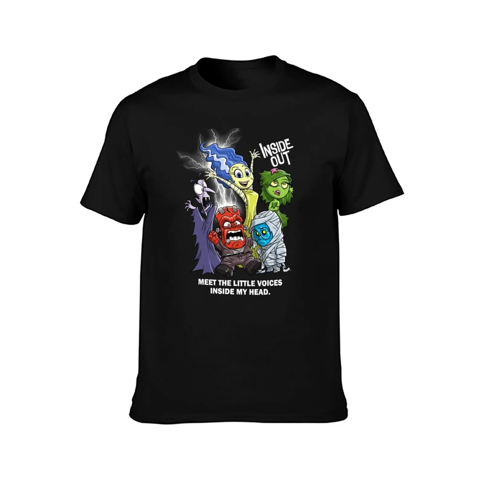 VOICES IN MY HEAD T-Shirt, Summer Casual Cotton Tee, Oversized Streetwear Tops, Vintage Graphic Print, Loose Fit Short Sleeve