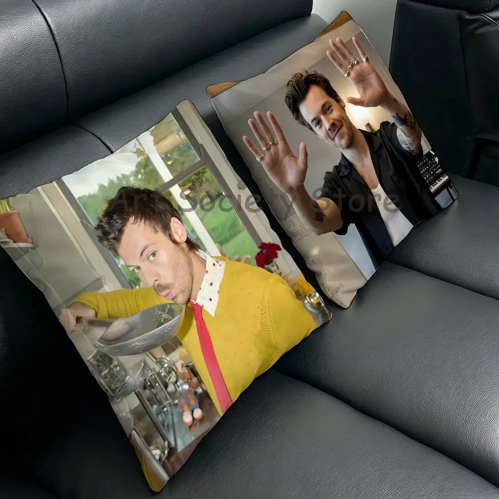 Singer H-harry Styles Pillow Case Plush Pillow Cases Home Decoration Pillow Cover for Sofa Bed Chair Living Room