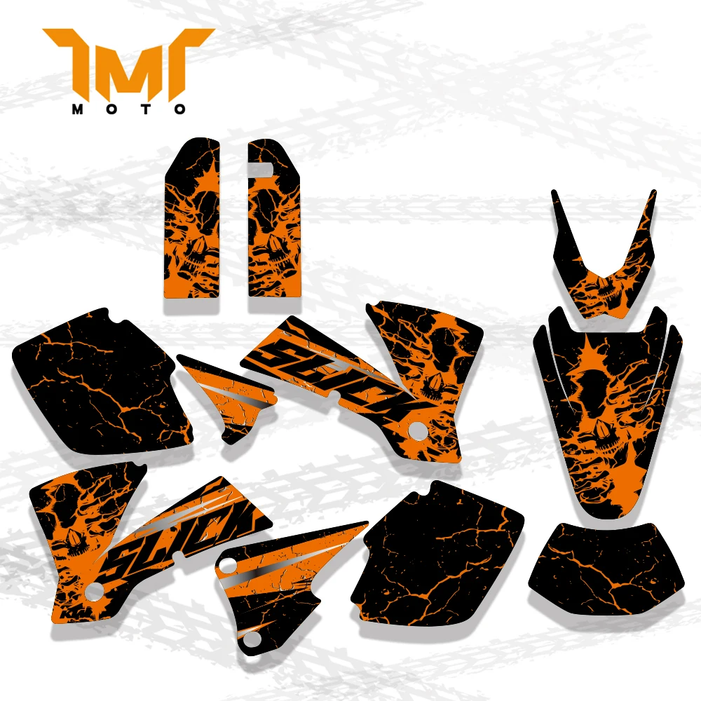 TMT MOTORCYCLE TEAM GRAPHICS & BACKGROUNDS DECALS STICKERS FOR KTM EXC 125 200 250 300 400 450 525 2003