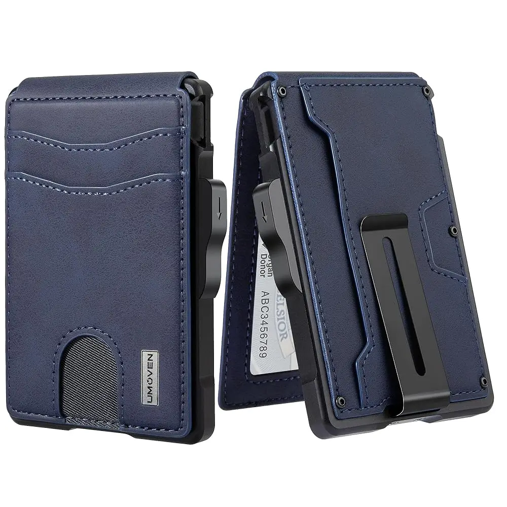 

Free ShippingWallet for Men - with Money Clip Slim Leather Slots Credit Card Holder RFID Blocking Bifold Minimalist Wallet with