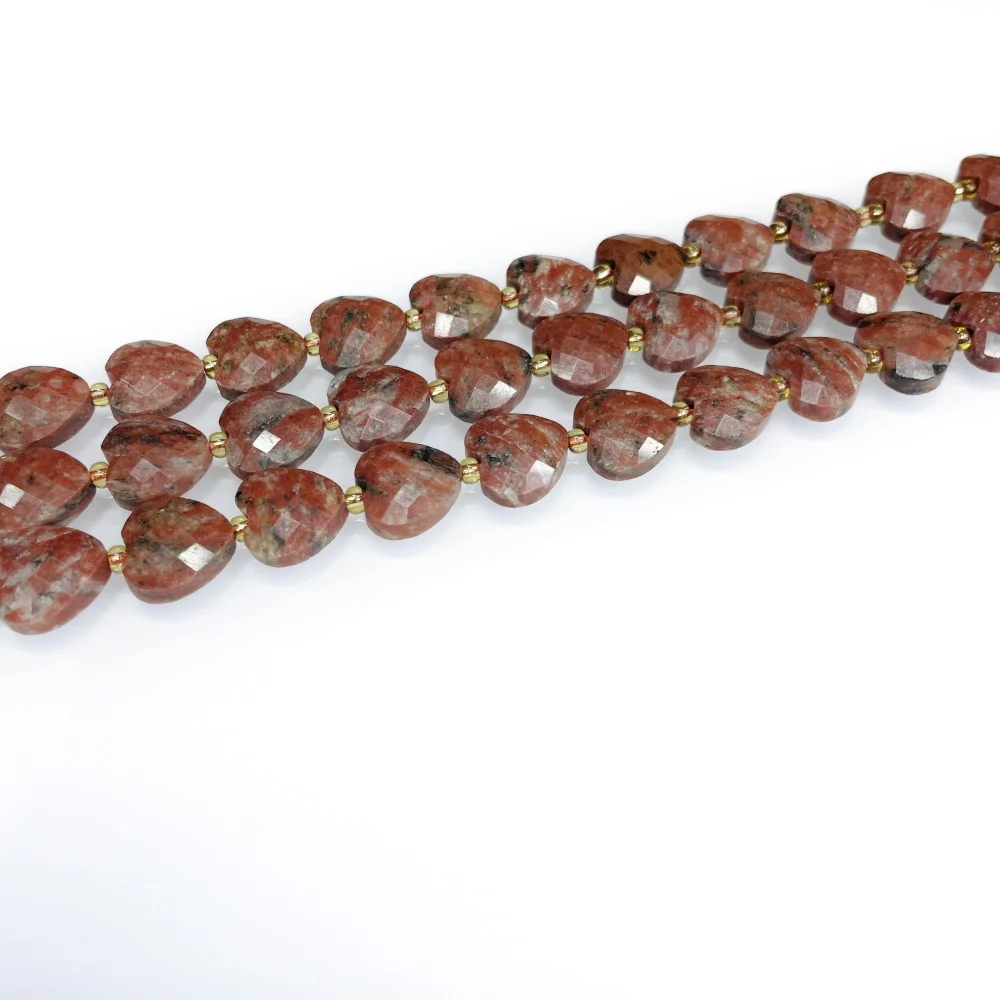Natürliche 12mm Amethyst-Perlen in Herzform, facettiert, handgefertigt für Schmuckherstellung, DIY-Halskette, Armband, 15'' Zubehör – Detail 5
