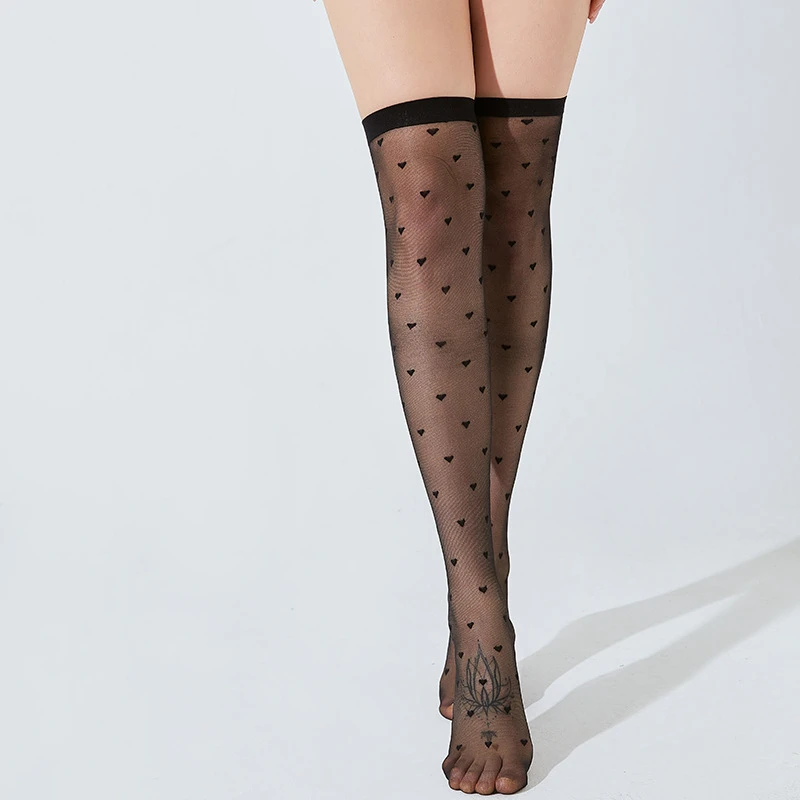 Love Erotic Stockings for Women Underwear Summer Ultra-thin Transparent Socks JK Japanese Black Silk Women's Thigh High Stocking - Image 3