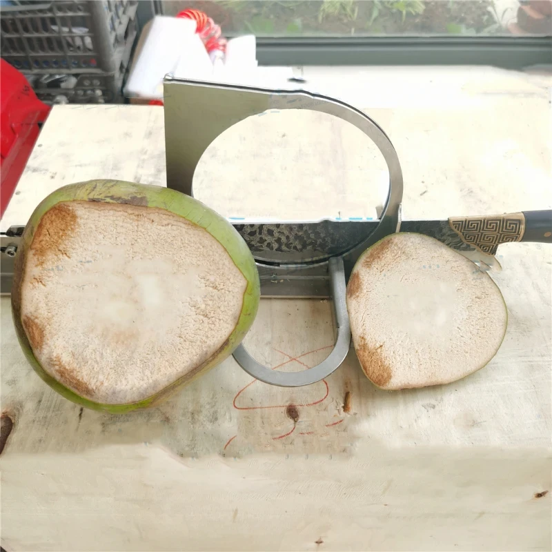 Commercial Manual Fresh Coconut Cutting Knife DRB-ZY3 Portable Green Coconut Guillotine Stainless Steel Peeling Cutting Tool