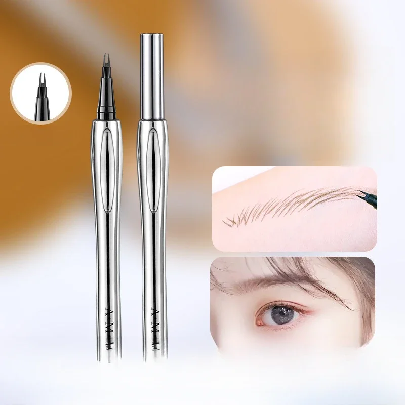 1pc Augenbraue Stift Wasserdicht 2Split Spitze Augenbrauen Stift Augenbraue Tattoo Stift Hohe Pigmentierte Einfach Anzuwenden Flüssigkeit augenbraue Bleistift