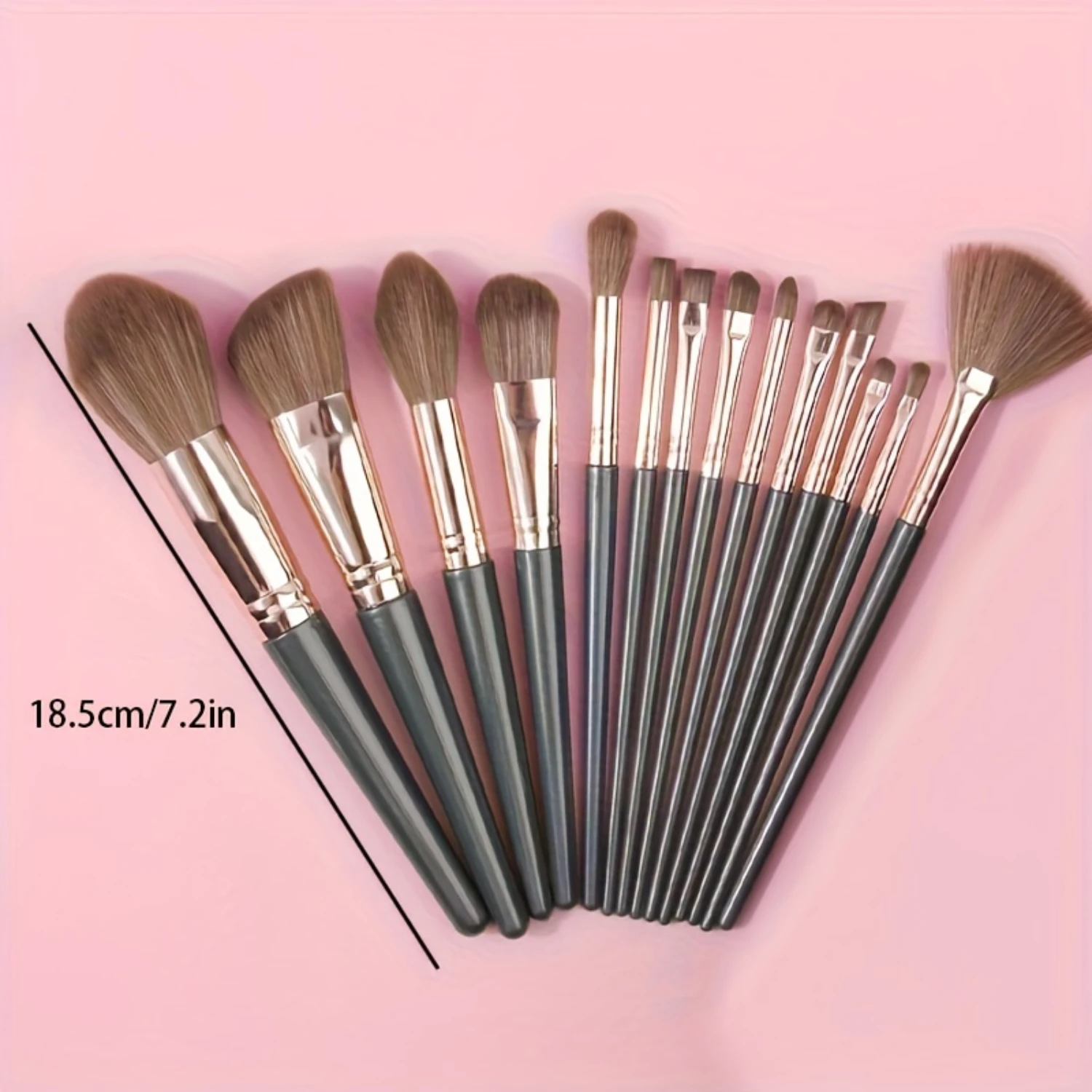 Luxury 14pcs Green Makeup Brush Set - Ultra-Soft Bristles for All-in-One Application - High-Definition Finish, Perfect for Begin