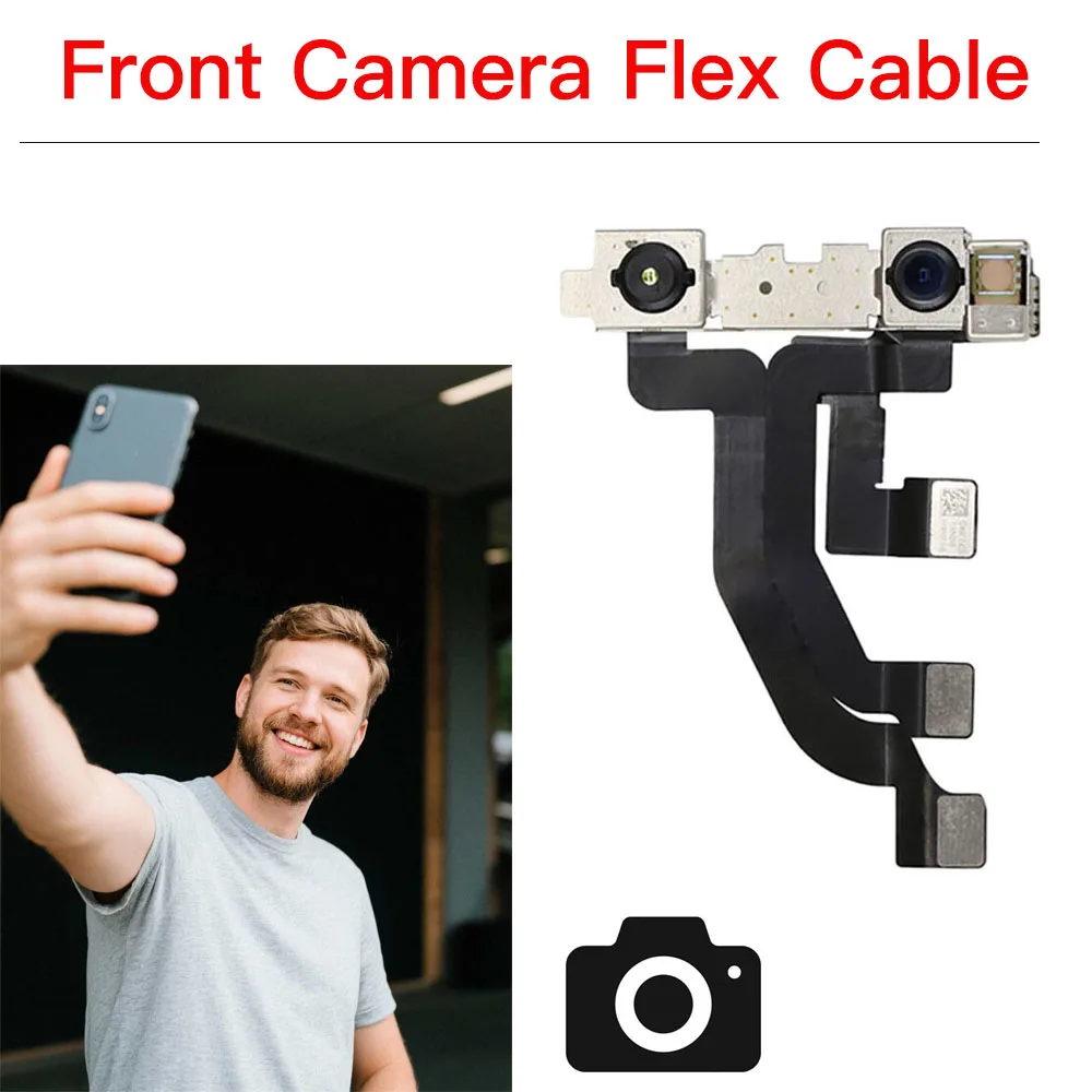 Ear Speaker Replacement For iPhone X XR 11 12 Mini Pro Max Front Camera Earpiece Flex Cable