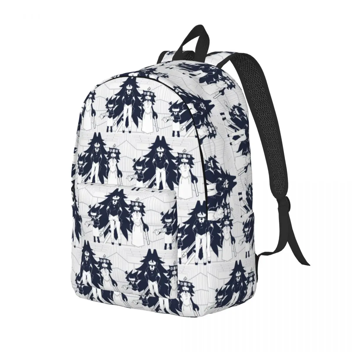 FPE Miss Circle Doodle Cartoon Game Backpack Daypack Large Capacity Kids BookBag School Bag Shoulder Bags for Boys Girls